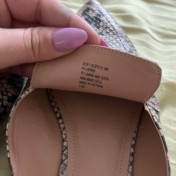 steve madden | snake print mule / loafer slides | size 8 - Picture 6 of 6